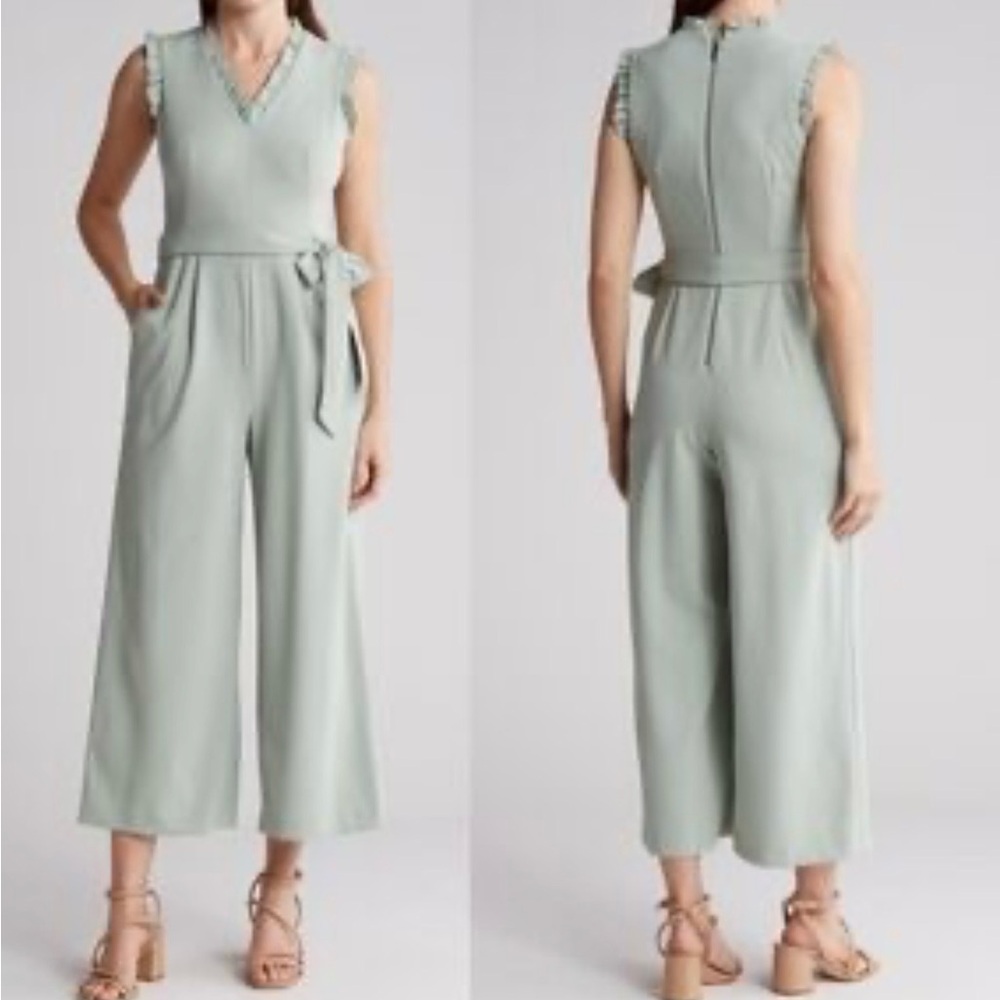 Calvin Klein Sage Green One Piece Crop Pants Set